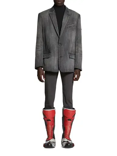 Balenciaga Men's Washed Jacket - Black Faded | Thumbnail 7