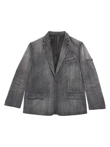 Balenciaga Men's Washed Jacket - Black Faded | Thumbnail 1