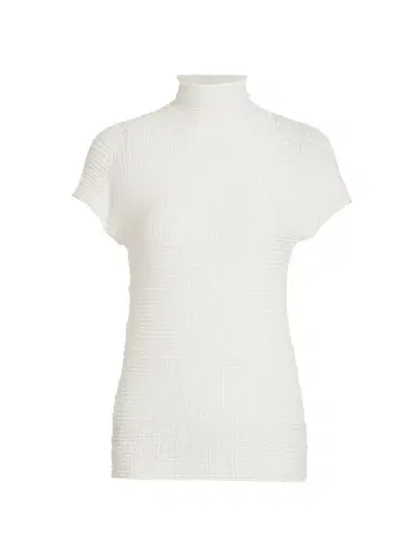Issey Miyake Women's Wooly Pleats Top - White | Thumbnail 7