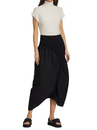 Issey Miyake Women's Wooly Pleats Top - White | Thumbnail 1