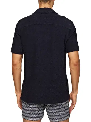 Orlebar Brown Men's Howell Button-Front Shirt - Night Iris | Thumbnail 4 Orlebar Brown Men's Howell Button-Front Shirt - Night Iris | Thumbnail 4