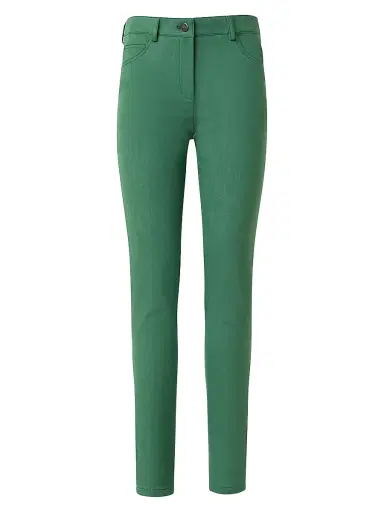 Akris Women's Magda Stretch-Denim Mid-Rise Slim-Leg Jeans - Pine Green | Thumbnail 1