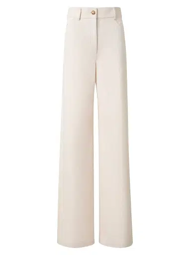 Akris punto Women's Cooper Cotton-Wool Wide-Leg Pants - Cashew | Thumbnail 1