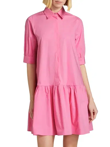 Marella Women's Ebert Poplin Shift Shirtdress - Deep Rose | Thumbnail 3