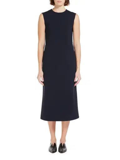 Max Mara Leisure Women's Jersey Sleeveless Midi-Dress - Navy | Thumbnail 3