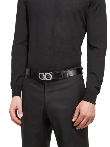 Ferragamo Men's Gancini Buckle Adjustable Cut-to | Thumbnail 2 Ferragamo Men's Gancini Buckle Adjustable Cut-to | Thumbnail 2
