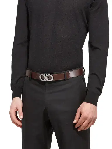 Ferragamo Men's Gancini Buckle Adjustable Cut-to | Thumbnail 3 Ferragamo Men's Gancini Buckle Adjustable Cut-to | Thumbnail 3