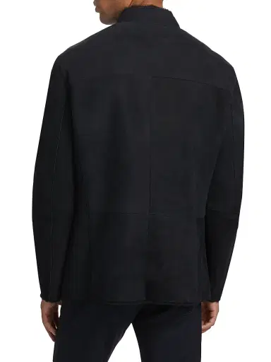 Giorgio Armani Men's Suede Shearling Jacket - Navy - Size 40 | Thumbnail 5 Giorgio Armani Men's Suede Shearling Jacket - Navy - Size 40 | Thumbnail 5