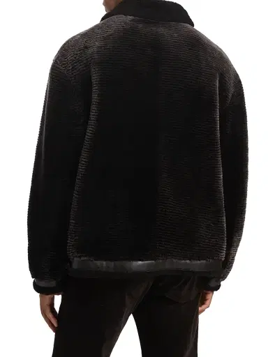 Giorgio Armani Men's Zip-Up Shearling Jacket - Brown - Size 40 | Thumbnail 5