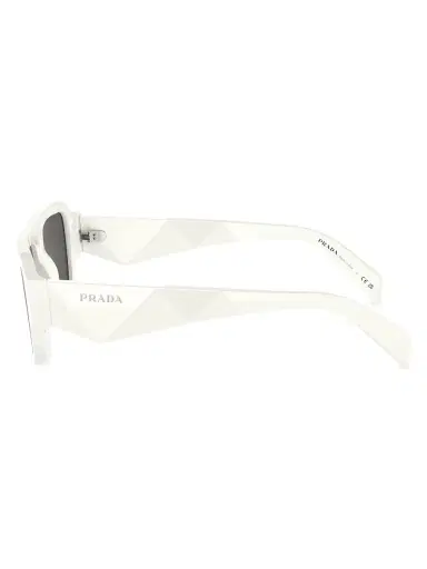Prada Men's Symbole 0PR A05S 53MM Rectangular Sunglasses - White Smoke | Thumbnail 3 Prada Men's Symbole 0PR A05S 53MM Rectangular Sunglasses - White Smoke | Thumbnail 3