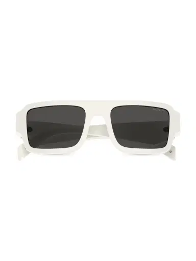 Prada Men's Symbole 0PR A05S 53MM Rectangular Sunglasses - White Smoke | Thumbnail 5 Prada Men's Symbole 0PR A05S 53MM Rectangular Sunglasses - White Smoke | Thumbnail 5