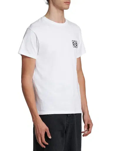 Loewe Men's Embroidered Anagram T-Shirt - White - Size XXXL | Thumbnail 4 Loewe Men's Embroidered Anagram T-Shirt - White - Size XXXL | Thumbnail 4