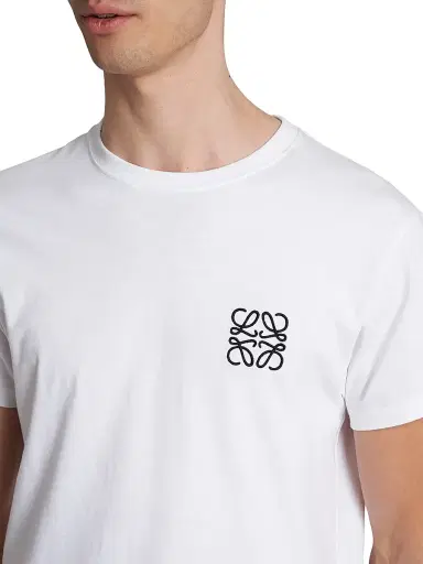 Loewe Men's Embroidered Anagram T-Shirt - White - Size XXXL | Thumbnail 6 Loewe Men's Embroidered Anagram T-Shirt - White - Size XXXL | Thumbnail 6