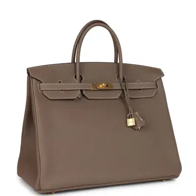 HERMÈS Hermes Birkin 40 Etoupe Togo Gold Hardware | Thumbnail 2