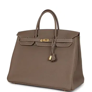 HERMÈS Hermes Birkin 40 Etoupe Togo Gold Hardware | Thumbnail 5