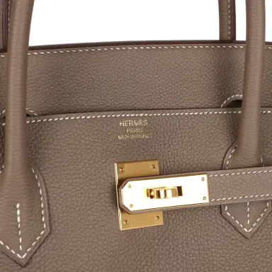 HERMÈS Hermes Birkin 40 Etoupe Togo Gold Hardware | Thumbnail 7