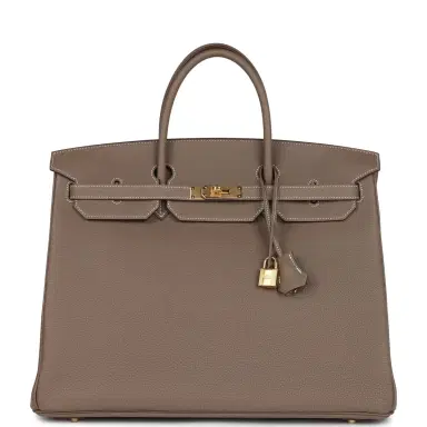 HERMÈS Hermes Birkin 40 Etoupe Togo Gold Hardware | Thumbnail 1