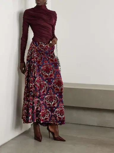 Rabanne Devoré-velvet Maxi Skirt | Thumbnail 2 Rabanne Devoré-velvet Maxi Skirt | Thumbnail 2
