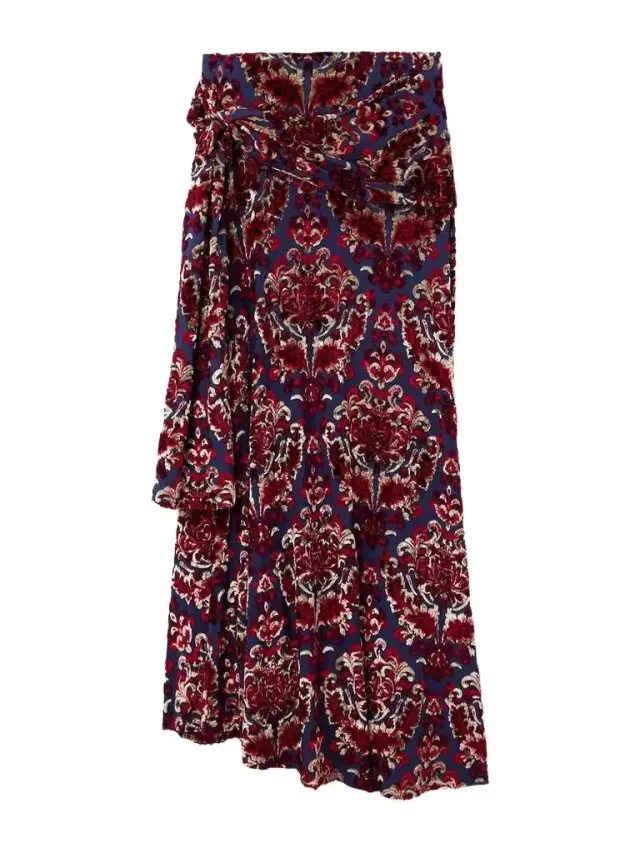 Devoré-velvet Maxi Skirt