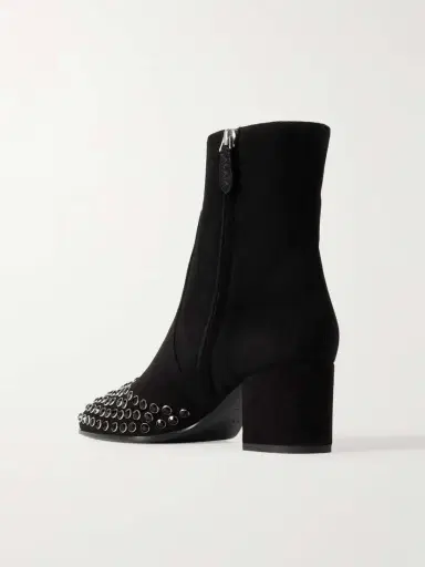 Alaïa Crystal-embellished Suede Ankle Boots | Thumbnail 3 Alaïa Crystal-embellished Suede Ankle Boots | Thumbnail 3