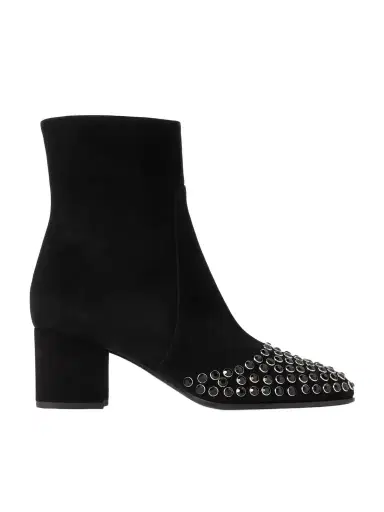 Alaïa Crystal-embellished Suede Ankle Boots | Thumbnail 1 Alaïa Crystal-embellished Suede Ankle Boots | Thumbnail 1
