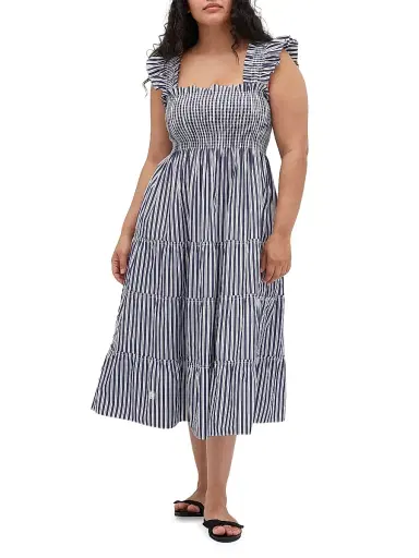 Hill House Home Women's The Ellie Nap Dress - Navy Stripe - Size XXXXL | Thumbnail 2