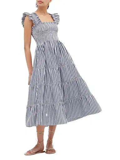 Hill House Home Women's The Ellie Nap Dress - Navy Stripe - Size XXXXL | Thumbnail 3