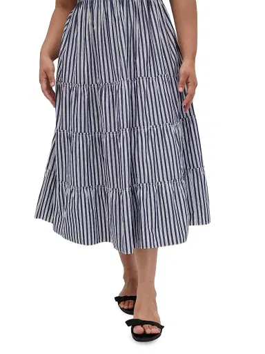 Hill House Home Women's The Ellie Nap Dress - Navy Stripe - Size XXXXL | Thumbnail 4