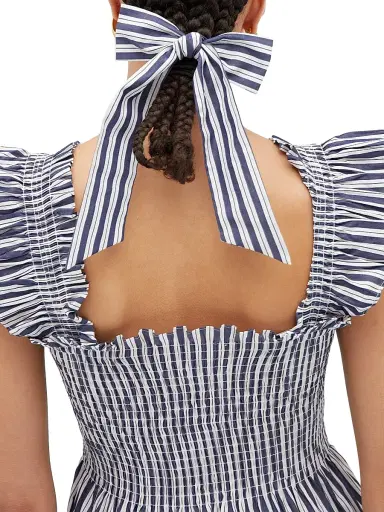 Hill House Home Women's The Ellie Nap Dress - Navy Stripe - Size XXXXL | Thumbnail 5