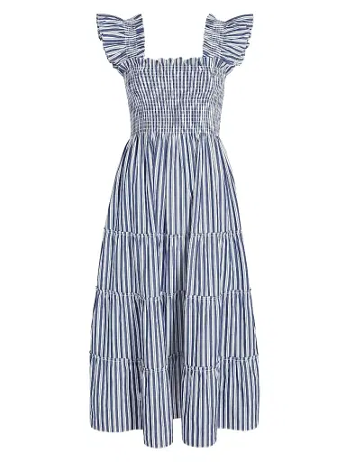 Hill House Home Women's The Ellie Nap Dress - Navy Stripe - Size XXXXL | Thumbnail 1