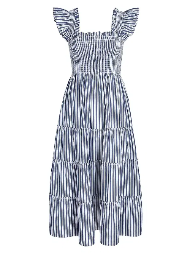 Hill House Home Women's The Ellie Nap Dress - Navy Stripe