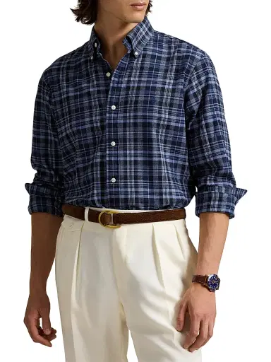 Polo Ralph Lauren Men's Plaid Performance Twill Shirt - Blue Multi | Thumbnail 3