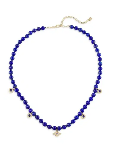 Sydney Evan Women's 14K Yellow Gold, Lapis Lazuli & Blue Sapphire Evil Eye Charm Necklace - Sapphire | Thumbnail 1 Sydney Evan Women's 14K Yellow Gold, Lapis Lazuli & Blue Sapphire Evil Eye Charm Necklace - Sapphire | Thumbnail 1