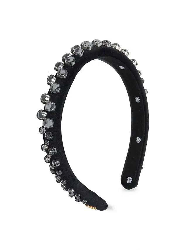 Lele Sadoughi Women's Gigi Crystal-Embellished Velvet Headband - Silver Jet