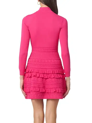 Shoshanna Women's Joie Knit Fit & Flare Minidress - Fuchsia | Thumbnail 3 Shoshanna Women's Joie Knit Fit & Flare Minidress - Fuchsia | Thumbnail 3