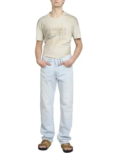 Isabel Marant Men's Lewys Straight-Leg Jeans - Light Blue | Thumbnail 2