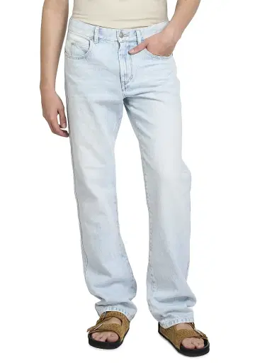 Isabel Marant Men's Lewys Straight-Leg Jeans - Light Blue | Thumbnail 3
