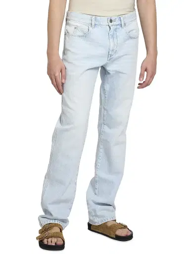 Isabel Marant Men's Lewys Straight-Leg Jeans - Light Blue | Thumbnail 4