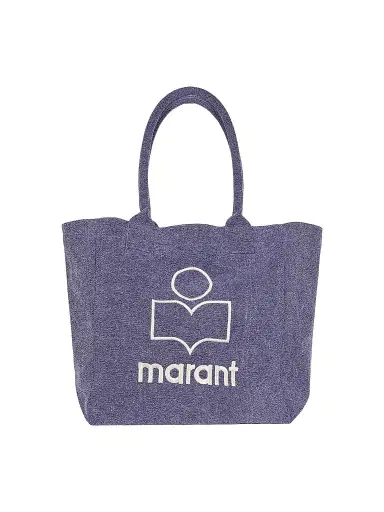 Isabel Marant Women's Small Yenky Canvas Logo Tote Bag - Faded Purple | Thumbnail 1