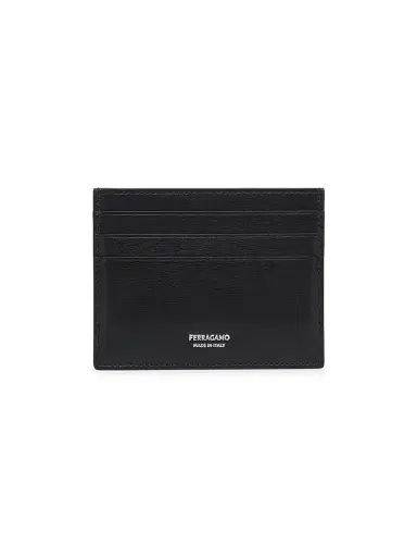 Ferragamo Men's Leather Passport Holder & Card Case Set - Black | Thumbnail 3