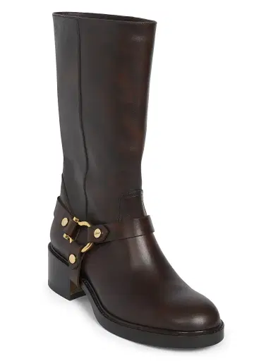 Chloé Women's Dakota Leather Tall Shaft Boots - Oak Brown | Thumbnail 2