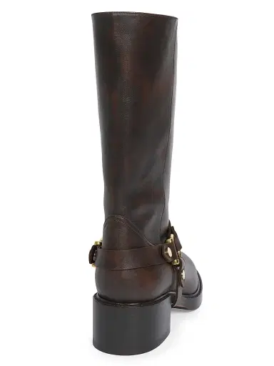Chloé Women's Dakota Leather Tall Shaft Boots - Oak Brown | Thumbnail 3