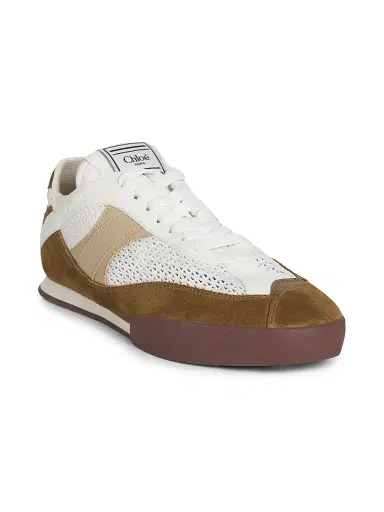 Chloé Women's  Kick Low-Top Sneakers - Natural Brown | Thumbnail 2