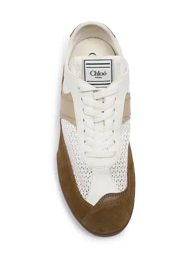 Chloé Women's  Kick Low-Top Sneakers - Natural Brown | Thumbnail 4