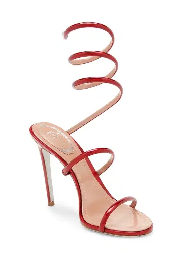 Rene Caovilla Women's Cleo 5MM Leather Sandals - Red | Thumbnail 2