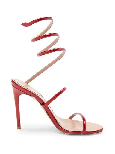 Rene Caovilla Women's Cleo 5MM Leather Sandals - Red | Thumbnail 1