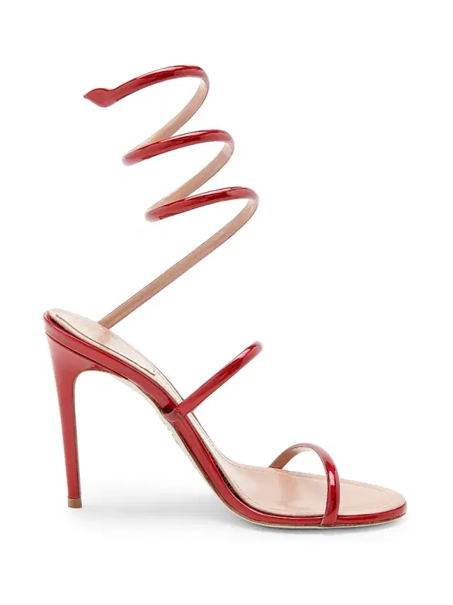 Rene Caovilla Women's Cleo 105MM Leather Sandals - Red