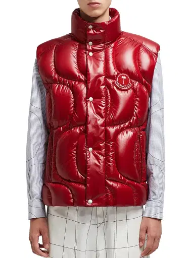 Moncler Genius Men's Moncler x Palm Angels Gwenyth Puffer Vest - Red | Thumbnail 2