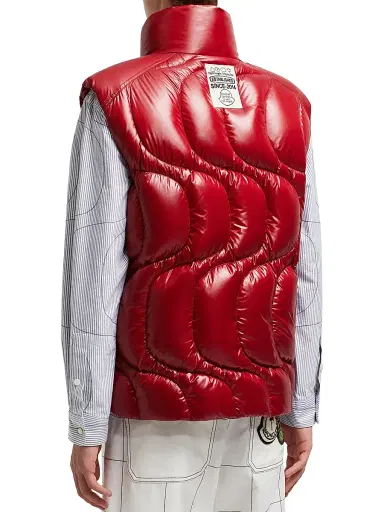 Moncler Genius Men's Moncler x Palm Angels Gwenyth Puffer Vest - Red | Thumbnail 3