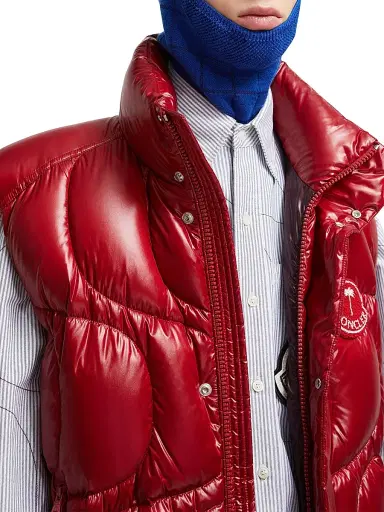 Moncler Genius Men's Moncler x Palm Angels Gwenyth Puffer Vest - Red | Thumbnail 4